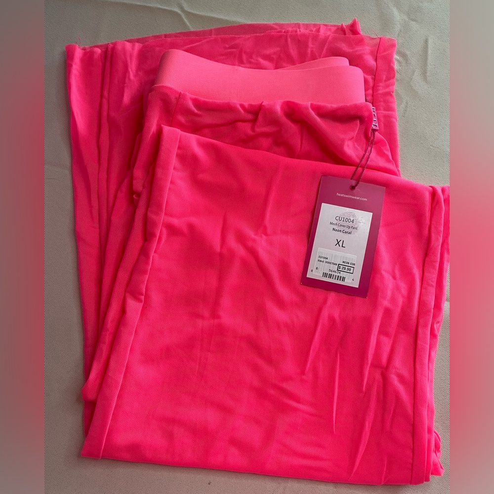 Vibrant Pink mesh swim pants